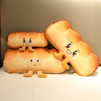 Creative Simulational Pâine Toast Forma Perna Amuzant Alimente Birou Formă Pui De Somn Perna Copii Jucării Creative Drăguț Papusa Cadou