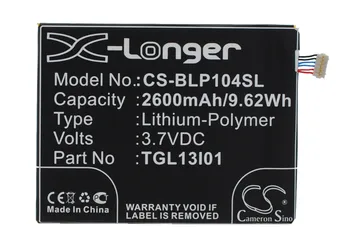 CS 2600mAh / 9.62 Wh baterie pentru BLU L110, Viața Vedere, P104 TLG13I01