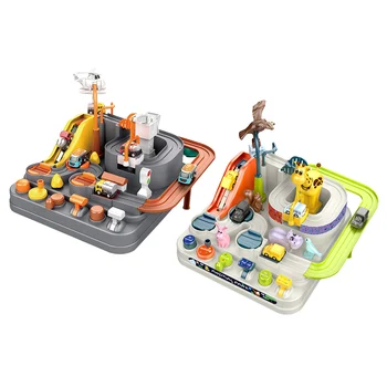 Curse Jucărie de Învățământ pentru Copii Piesa Auto Jocuri de Aventura Joc de Creier Mecanic Interactive de Tren Jucărie pentru Copii