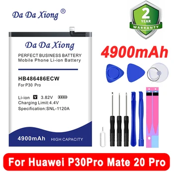 DaDaXiong Brand Nou 4900mAh HB486486ECW Acumulator Pentru Huawei Mate 20 P30 Pro Telefonul Mobil de Înaltă Calitate În Stoc Cu Instrumente Gratuite