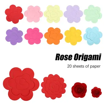Darul Manual Material Parțial Pregătit Produse Instrument De Educație Origami Arta Ambarcațiunile De Trandafir De Hârtie Origami Pliere Hârtie