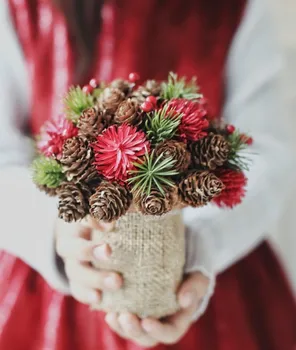 De Crăciun, Flori Uscate Florale Buchet Rustic De Masă Decor Acasă Nunta Decor Floral Masa Centrală De Decor