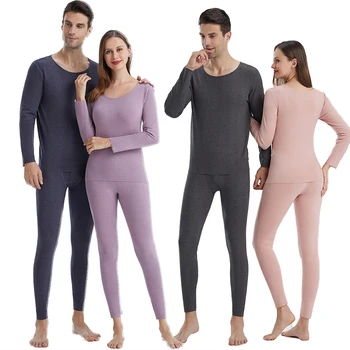 De iarnă Lenjerie de corp Termică pentru Femei și Bărbați de Iarnă Termică Îmbrăcăminte Pijama Set Costum Termic Cuplu cu Maneci Lungi Pantaloni Lungi de Pijama