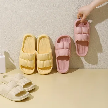 De sex feminin papuci de casă nouă, o casă de vară moale, talpa non-alunecare de baie mut cupluri uzura acasă elevii pantofi rece