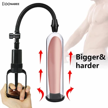 De sex masculin Penisului Pump Pompă de Vid Manuală Extender Penis Enhancer de sex Masculin Masturbator Penisului Instrument de Antrenor Adult Jucarii Sexuale pentru Barbati