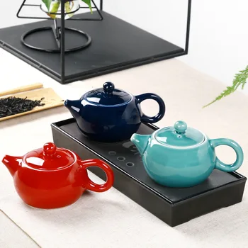 De înaltă calitate, colorate glazură de oală de Ceai, Design Elegant, Seturi de Ceai Service , China Roșie ceainic de Portelan Teaware Cadouri Creative