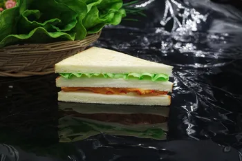 Decoratiuni artificiale Alimente PU Simulare Sandwich Hamburg Fals Food Dulapuri Miniaturi de Afișare Pâine