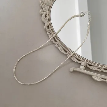 Delicat Clasic de Perle de apă Dulce colier Elegant Naturale Pearl Colier cu Margele de Lux Farmec Colierele Femei la Modă de Bijuterii