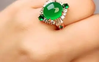 delicate de argint Verde calcedonie inel agat, jad ring stras Zircon cristal bijuterie, Bijuterii