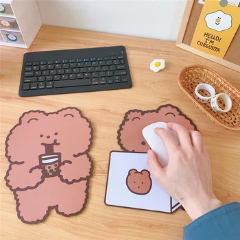 Desene animate drăguț Urs de Ciocolata Mouse Pad Student Notebook Pad Cauciuc Tastatura Protecție Pad Desktop Office Non-alunecare Pad Mouse-ul