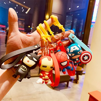 Desene Animate Noi Kawaii Disney Anime Spiderman Breloc Iron Man Ornament Pandantiv Ghiozdan Masina Cheie Inel Jucărie Pentru Copii Cadouri Transport Gratuit