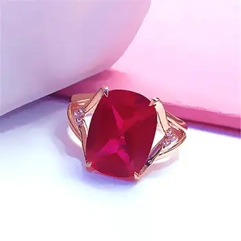 design clasic 585 aur violet ruby inele de logodna pentru femei ovaladjustable delicate14Krose aur de lux bijuterii farmec