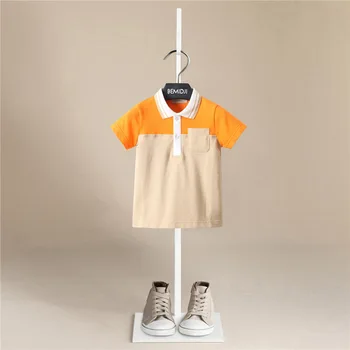 Design de Brand de Înaltă Calitate, Copil de Vara Baieti Camasi cu Maneca Scurta Rever Haine pentru Fete din Bumbac Respirabil Copii Topuri Uza 2-5 ANI