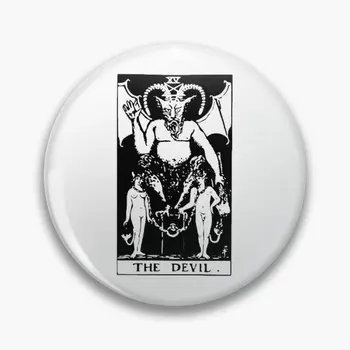 Diavolul Tarrot Card Moale Butonul Pin Creative Metal Cadou Haine De Pin Rever Pălărie De Femei De Desene Animate Drăguț Moda Guler Brosa Decor
