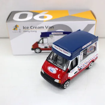 Diecast Scara 1/64 ICE CREAM VAN Hongkong Model de Simulare Auto Aliaj Juca Vehicul Adult Colecție de Afișare Cadouri pentru Copii