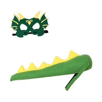 Dinozaur Petrecere Coada Masca de bal Mascat de Halloween Cadouri Simțit Pânză Dino Masca pentru Copil Dragon Cosplay Costum de Performanță elemente de Recuzită
