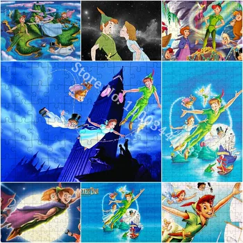 Disney Peter Pan, Tinkerbell Puzzle-Uri Copilul Adulți 300/500/1000 Piese De Puzzle Mare Dificultate Puzzle-Uri Educaționale Jucărie Puzzle-Uri