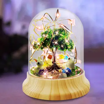 DIY Iepure Lumina de Noapte Materiale Romantic Bunny Lampă de Iluminat Decorative Consumabile Cadou de Ziua de nastere pentru Desktop Dormitor Dormitor Decor