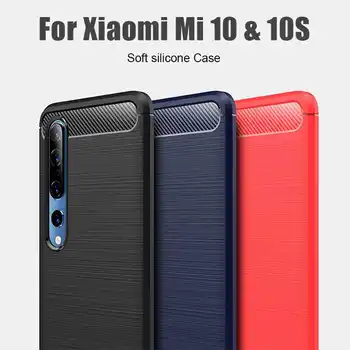 Donmeioy Caz Moale rezistent la Socuri Pentru Xiaomi Mi 10 Lite Ultra Pro 10S Telefon Acoperi Caz