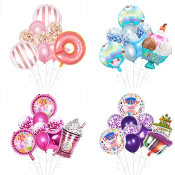 Donut De Decorare Petrecere Balon De Desene Animate Ice Cream Set Decor Scenă Consumabile Balon Consumabile Partid