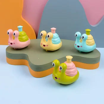 Drăguț Copil Zuruitoare Jucării De Desene Animate Melci Apăsați Înapoi Forța Inerțială Tobogan Toy Rotativ Pentru Sugari Mobil De Jucărie De Învățământ Pentru Copii Cadouri