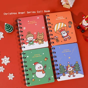 Drăguț De Crăciun Bobina De NoteBook-Uri Creative Noutate Kawaii Mini-Notebook-Uri Student Notepad Jurnalul Birou Școală Cadou De Papetărie