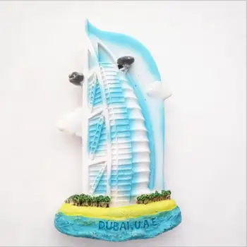 dubai magnet de frigider 3D rășină de mână-pictat magneți pentru frigidere pentru Spania pitoresc de suveniruri frigider oraș magneți țări