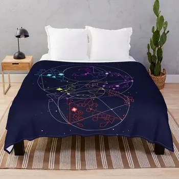 Ea-Ra Constelații Pătură de Catifea Toamna/Iarna Usoare Subțire Arunca Pături pentru Pat Canapea, Birou de Turism