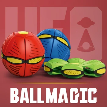 Elastic-și schimba Forma de Minge de Fotbal Flying Disc de Baschet, Toate Într-Un Sport în aer liber, Jucării de Crăciun Cadouri de Ziua de nastere pentru Copii