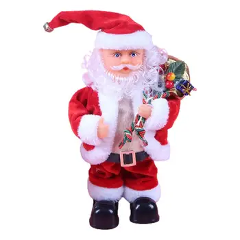 Electric Moș Crăciun Doll Dans Mos Craciun Papusa Moale Jucărie De Crăciun Tremura Papusa De Plus Figuire Noutate Cadouri Pentru Masina Ornament De Birou