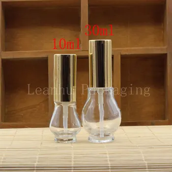 En-gros de 10 ml 30ml Singur Tărtăcuță Sticle de Ulei, Ulei Transparent de Sticla Dropper Sticla, Sticla de Parfum de Implementare Aur Spray