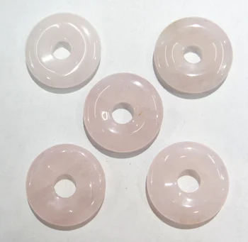 En-gros de 25 mm Piatra Naturala Cuart Cristal Cerc Rotund Disc Pandantiv 12buc Farmecele pentru DIY Colier Bijuterii de Luare