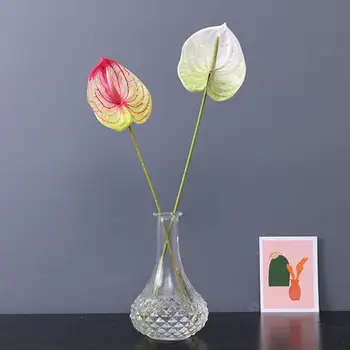 Estetic Decor de Moda Simulare Plante cu Flori Proaspete-păstrarea False Anthurium Non-fading pentru Camera de zi