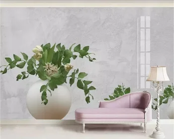 Estetic sala de nunta moderne, simple vânt de relief 3D vaza camera de zi dormitor fundal pictura pe perete
