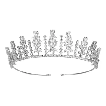 EYER 2020 Epocă Etnice Par Mireasa Diademe Cupru CZ de Lux Cristal Flori Tiare Și Coroane Pentru Femei Bijuterii de Păr