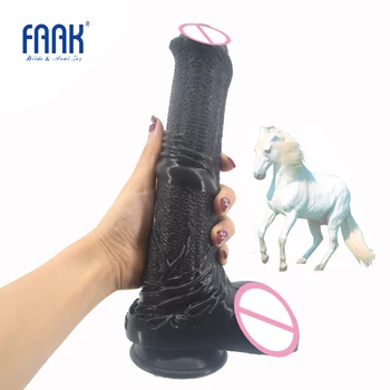FAAK silicon animal cal dildo cu ventuza penis mare jucarii sexuale pentru femei masturbator anal, masaj erotic adult sex produsele