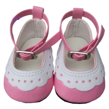 Fata Papusa Pantofi se Potriveste 18 inch Papusa Pu Piele Pantofi roz Papusa Accesorii Pantofi pentru 18