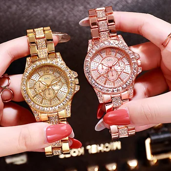 Femei Ceasuri de Lux Hiphop Club de Moda Ceas de Aur cu Diamant Stras Ceas pentru Femei Ceas Relojes Para Mujer Relogio