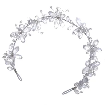 Femei Cerc Păr Frizură Manual Hairband cu Sclipici, Cristale pentru domnișoare de Onoare de Nuntă, Datând de Cumpărături