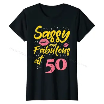 Femei Fabuloase 50 de Cincizeci de Ani 50-a Aniversare Cadou pentru Femei T-Shirt de Proiectare Bumbac Barbati Topuri Tricou Camisa Retro Tricouri
