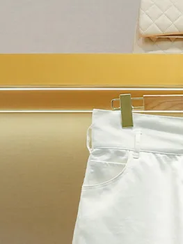 Femei Scrisoare Patch Spălat pantaloni Scurți Casual 2022 Vara Alb Talie Mare Uzură Exterioare Doamnelor Direct All-Meci Scurt, Blugi