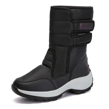 Femeii Plus Dimensiunea Femei Pantofi 2020 Iarna Nou Stil Plus de Catifea, rezistent la apa, Non-alunecare Cald Bumbac Pantofi Cizme Martin