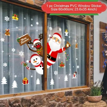 Fereastra Autocolant Crăciun Fericit Decoratiuni Pentru Casa 2021 Craciun Ornament De Crăciun Navidad Natal Cadouri De Anul Nou 2022