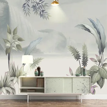 Foto personalizat Tapet 3D Frunze de Plante Murală TV Camera de zi Canapea Dormitor Fundal de Perete Decor Acasă Papel De Parede Moderne Fresco