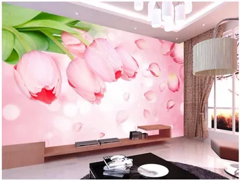 foto personalizate 3d tapet Romantic tulip fundal de perete living Home decor 3d picturi murale tapet pentru pereți 3 d