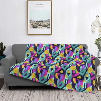 Geometrice Pop Art Model Pături Fleece Decor Ultra-Moale Arunca Pături pentru Pat Dormitor Pluș Subțire Quilt
