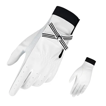 Golf Mănuși cu un Deget din Piele pentru Femei Îmbrăcăminte de Oi Respirabil Vrac de Formare Sport, Elegant Cârlig și Buclă Profesionale