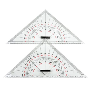 Graficul Desen Triunghi Conducător De Navă Desen 300Mm Scară Largă Triunghi Riglă Pentru Măsurarea Distanței de Predare Inginerie Des