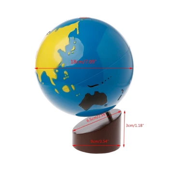 HBB Montessori Geografie Material Glob De Piese din Lumea Copii de Învățare Timpurie Jucărie de Învățământ