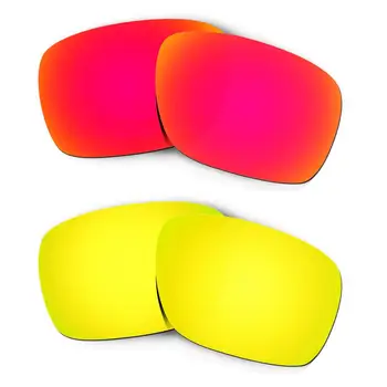 HKUCO Pentru Turbina Înlocuire ochelari de Soare cu Lentile Polarizate 2 Perechi - Roșu și Aur